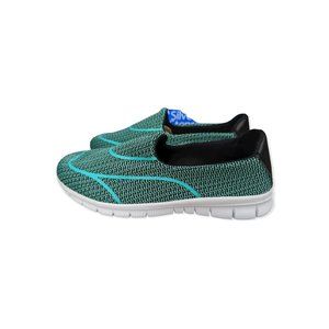 Silver Steps by Silver Star Green Slip On Shoes Size 8
